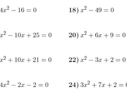 solving quadratic equations by factorising worksheet with