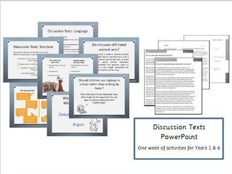 Discussion Texts PowerPoint  - Years 5 & 6