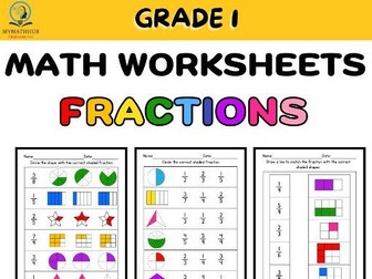 Introduction to Fractions | Grade 1 Maths Worksheet