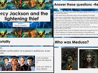 Percy Jackson- Literacy Planning