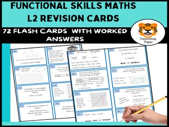 Enhance Revision with Functional Skills Maths Flash Cards: Level2 Double-Sided Practice Questions
