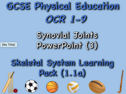 Skeletal System GCSE OCR PE (1.1a) Synovial Joints PowerPoint