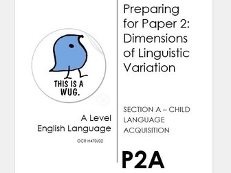 OCR A Level English Language Exam Preparation Booklet Paper 2 Section A - Child language acquisition