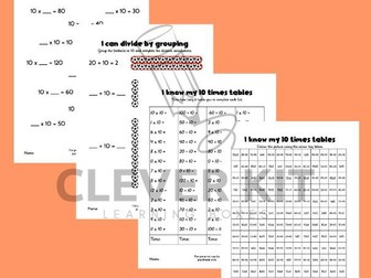 2, 5 and 10 x Tables Activity Booklet Bundle