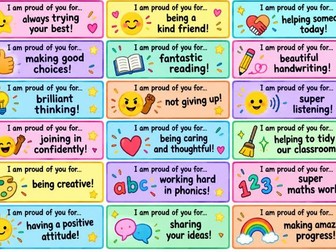 I am proud of you because notes...