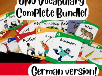 UNO Vocabulary game: Complete Bundle! (German)