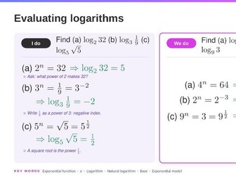 OCR A-level Maths: Exponentials and Logarithms (Pure Year 1) – Complete Lesson Pack