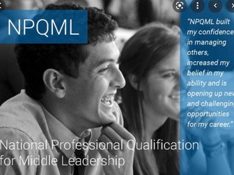 NPQML- Complete bundle that achieved full marks 32/32