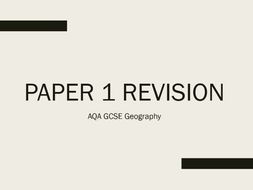 AQA 9-1 GCSE Geography Paper 1 Complete Revision PowerPoint