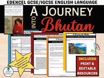Editable A Journey into Bhutan resources