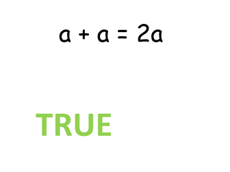 Algebra Facts True or False Quiz