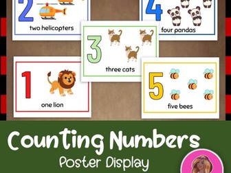 Counting numbers 1-20 poster display