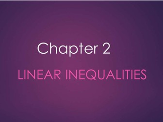 LINEAR INEQUALITIES