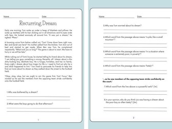 Reading Comprehension (Recurring Dream)