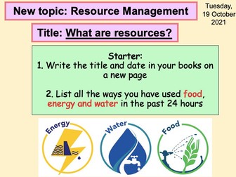 AQA GCSE Geography 9-1: The challenge of resource management