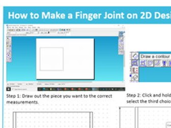 How to make a finger joint on 2D Design step by step