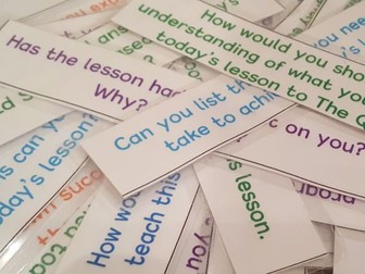 Higher Order Question Cards (Bloom's Taxonomy)