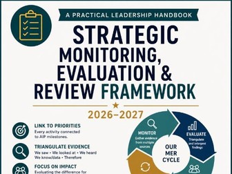 Strategic Monitoring, Evaluation & Review (MER) Framework | 39-Week School Improvement Calendar