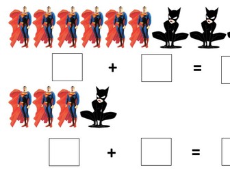 Year 1 Superhero Themed Addition Sheets