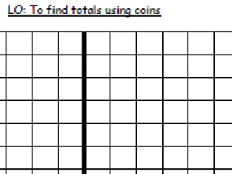 Draw around coins and find their totals