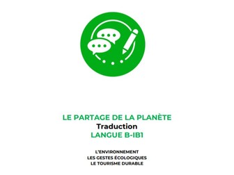 French Translations Sharing The Planet Language B IB1