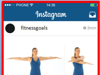 Instagram fitness cards