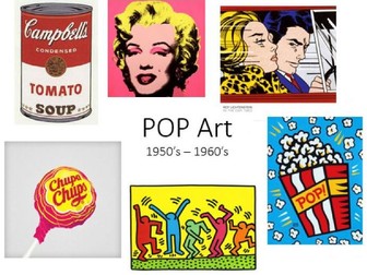 An Introduction to Pop Art  / Could be used for a cover work task / KS3 or KS4