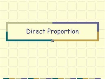 Direct proportion worksheet