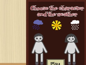 Dress the Character, interactive game, ESL
