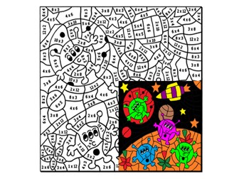 Times Tables Colouring Puzzle One by Arithmetints