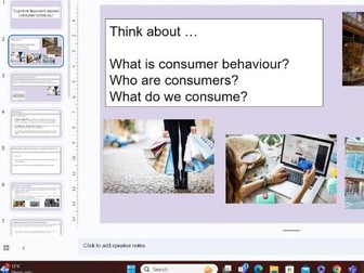 Cognitive Approach to  consumer behaviour