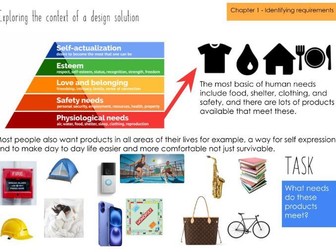 OCR GCSE D&T - Chapter 1 - Identifying requirements