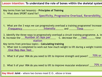 AQA GCSE PE Paper 1 full unit of lesson, resources, retrieval, exam questions BUNDLE