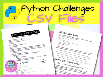 Python CSV Files Programming Challenges