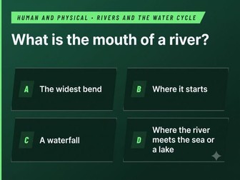 FREE KS2 Geography Quiz Game | Rivers and the Water Cycle | Football Retrieval Sample