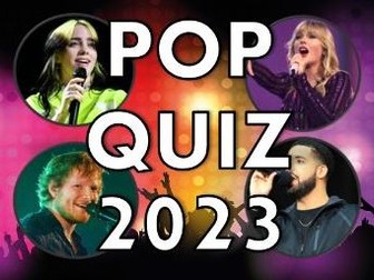 Pop Music Quiz 2023 – activity, lesson, news, back to school, term, presentation