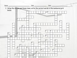 House Rooms-Furniture Crossword Puzzle | Teaching Resources