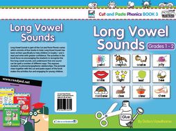 Cut and Paste Phonics Book 3 US: Long Vowel Sounds for Grades 1 and 2 (51 Pages)