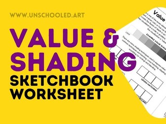 Value & Shading Sketchbook Worksheet