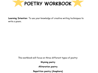 Poetry Booklet