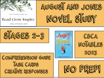 August and Jones - Pip Harry - Stage 2/3 Novel Study CBCA Shortlist 2023