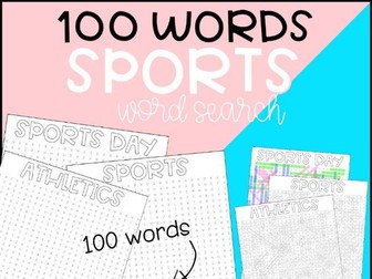 Sports Day Word Search