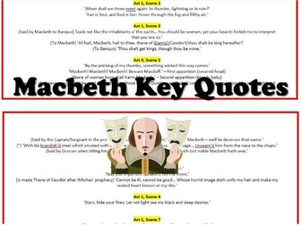 Macbeth Key Quotes