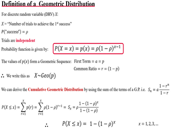 Geometric and Negative Binomial Distributions - Edexcel, Further Statistic 1, Chapter 3