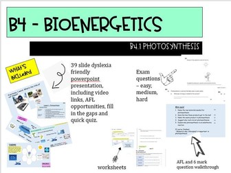 AQA NEW GCSE 9-1 B4.1 Photosynthesis LOW ABILITY complete lesson