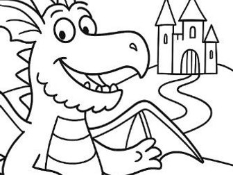 Zog Inspired Colouring Page