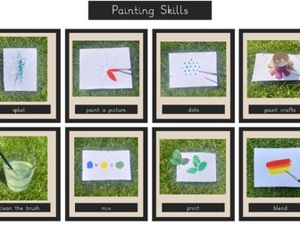 EYFS Painting Skills Display Cards