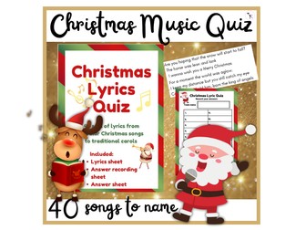 Festive Family Holiday music Christmas Trivia Game for seasonal fun