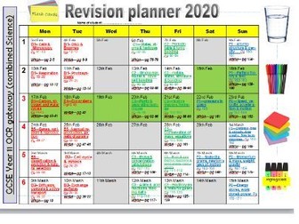 Yr11 OCR GCSE Science revision planner (OCR gateway)