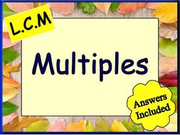Multiples Worksheet - With Answers | Teaching Resources